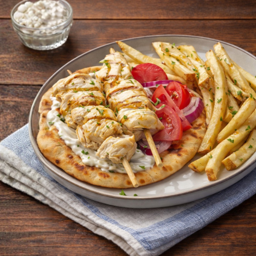 Golden Grilled Chicken Kebab Sandwich