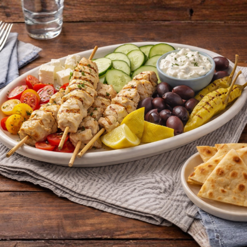 Mediterranean Delight Chicken Mezze Platter