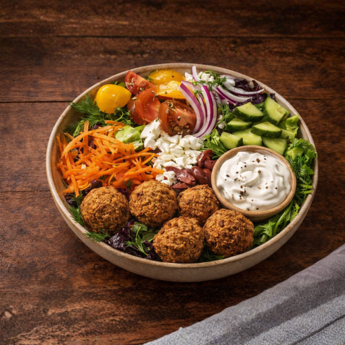 Greek Falafel Golden Harvest Bowl